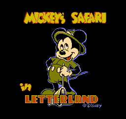 Mickey's Safari In Letterland (NES)   © Hi Tech Expressions 1993    1/3