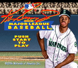 Ken Griffey Jr. Major League Baseball (SNES)   © Nintendo 1994    1/3