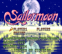 Sailor Moon (SNES)   © Bandai 1993    1/3