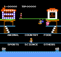 Popeye No Eigo Asobi (NES)   © Nintendo 1983    2/3
