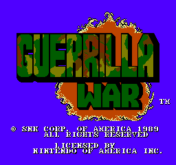 Guerrilla War (NES)   © SNK 1988    1/3