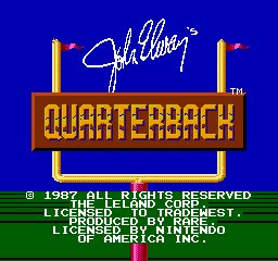 John Elway's Quarterback (NES)   © Tradewest 1989    1/3
