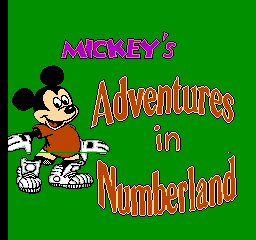 Mickey's Adventures In Numberland (NES)   © Hi Tech Expressions 1994    1/3