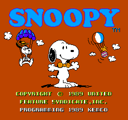 Snoopy's Silly Sports Spectacular (NES)   © Kemco 1990    1/3