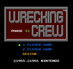Wrecking Crew (FDS)   © Nintendo 1989    1/3