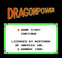 Dragon Power (NES)   © Bandai 1988    1/3