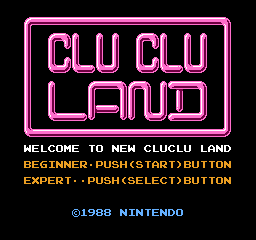 Clu Clu Land (FDS)   © Nintendo 1992    1/3