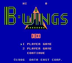 B-Wings (NES)   © Data East 1986    1/3