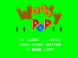 Woody Pop: Shinjinrui No Block Kuzugi (SMS)   © Sega 1987    1/3
