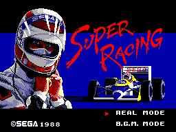 Super Racing (SMS)   © Sega 1988    1/3