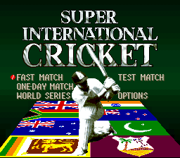 Super International Cricket (SNES)   © Nintendo 1994    1/3