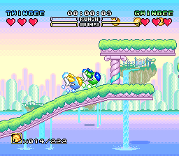 Pop'n TwinBee: Rainbow Bell Adventures (SNES)   © Konami 1994    2/3