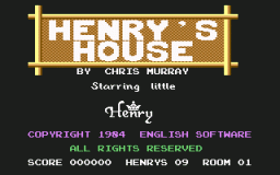 Henry's House (C64)   © English Software 1984    1/3