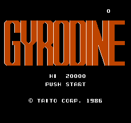 Gyrodine (NES)   © Taito 1986    1/3