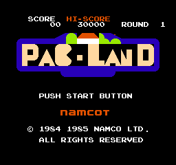 Pac-Land (NES)   © Namco 1985    1/11
