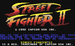 Street Fighter II (C64)   © U.S. Gold 1992    1/3