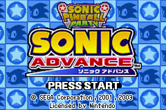 Sonic Advance / Sonic Pinball Party (GBA)   © Sega 2005    1/3