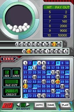 Sega Casino (NDS)   © Sega 2005    2/3