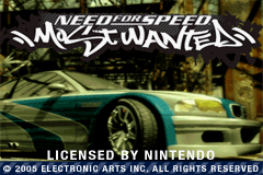Need For Speed: Most Wanted (GBA)   © EA 2005    1/3