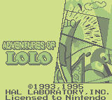 Adventures Of Lolo (1994) (GB)   © Nintendo 1994    1/3