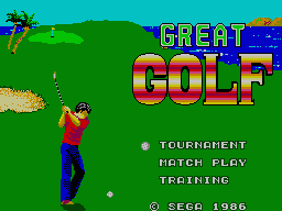 Great Golf [Japan] (SMS)   © Sega 1986    1/2