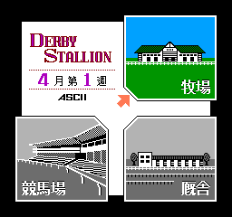 Best Keiba: Derby Stallion (NES)   © ASCII 1991    2/3