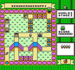 Kero Kero Keroppi No Dai Bouken (NES)   © Character Soft 1991    2/3