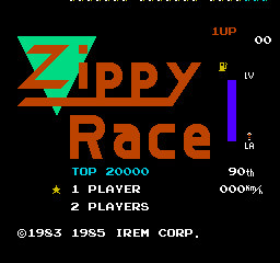 Zippy Race (NES) &nbsp; &copy; Irem 1985 &nbsp;  1/3