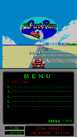 Out Run [Mega-Tech] (ARC)   © Sega 1989    1/3