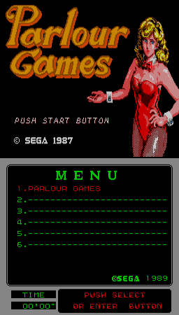 Parlour Games (ARC)   © Sega 1989    1/2