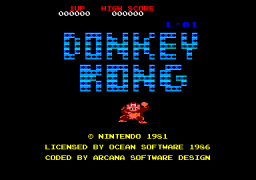 Donkey Kong (AMS)   © Ocean 1986    1/3
