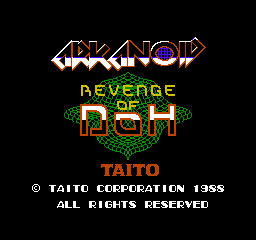 Arkanoid: Revenge Of Doh (NES)   © Taito 1988    1/3