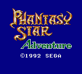 Phantasy Star Adventure (GG)   © Sega 1992    1/3