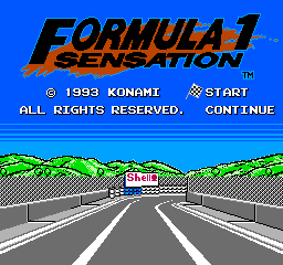 Formula 1 Sensation (NES)   © Palcom 1993    1/3