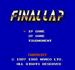 Final Lap (NES)   © Namco 1988    1/3
