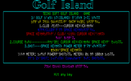 Golf Island (PC88)   © Technosoft     1/3