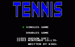 Tennis (1984) (PC88)   © Hudson 1985    1/2
