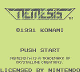 Nemesis (1990) (GB)   © Konami 1990    1/3