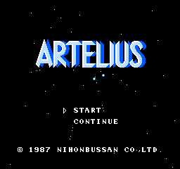 Artelius (NES)   © Nichibutsu 1987    1/3