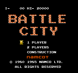 Battle City (NES)   © Namco 1985    1/3