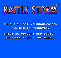 Battle Storm (NES)   © Yonezawa PR21 1991    1/3