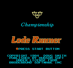 Championship Lode Runner (NES)   © Hudson 1985    1/3