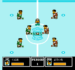 Ike Ike! Nekketsu Hockey Bu: Subette Koronde Dai Rantou (NES)   © Technos 1992    2/3