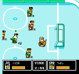 Ike Ike! Nekketsu Hockey Bu: Subette Koronde Dai Rantou (NES)   © Technos 1992    3/3