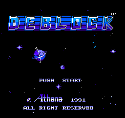 De-Block (NES)   © Athena 1991    1/3