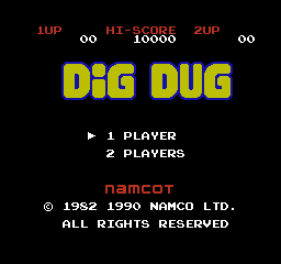 Dig Dug   © Namco 1990   (FDS)    1/3
