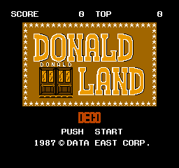 Donald Land (NES)   © Data East 1988    1/3
