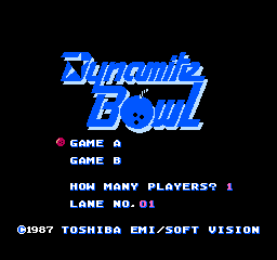 Dynamite Bowl (NES)   © Toshiba EMI 1987    1/3