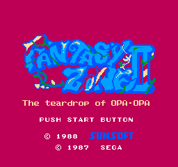 Fantasy Zone II (NES)   © SunSoft 1988    1/3