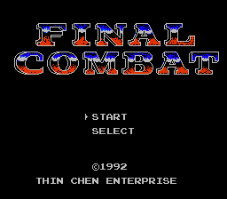 Final Combat (NES)   © Sachen 1992    1/2
